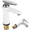 Serenfira Rubinetto Bagno Lavabo Ottone per Lavabo Bagno Decorazione Della Casa,Rubinetto Miscelatore Acqua Fredda e Calda Monocomando