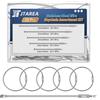 JTAREA 5Valori 10 15 20 25 30 CM Portachiavi in Filo di Acciaio Inossidabile Kit 2MM Cavo Portachiavi in Filo Metallico Wire Keychain Cable per Appendere Etichette per Bagagli Badge Tag ID