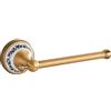PEONYBATH Portarotolo di carta igienica, porta rotolo di carta igienica in ottone bronzo antico da parete, accessori hardware per bagno, design in porcellana