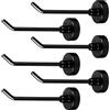 XIHIRCD 6 ganci magnetici da appendere, 0,8 kg, 7,6 cm, grandi, resistenti, forti magneti, per cabine e frigoriferi, ganci magnetici per navi da crociera, viaggi, garage, cucina, frigorifero (nero)