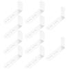 Xingwenhao 10 Pezzi Staffe Angolari Regolabile, Staffe a L per Legno, Staffa Angolare per Legno Mobili, 90 Gradi Squadretta di Giunzione con 3 Fori, per Supporto Angolo di Fissaggio,Bianco,111x52x25 mm