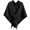 Gkaopi Poncho Donna Pashmina Wraps, Mantella Scialle Triangolare Lavorato a Maglia in Morbida Lana, Elegante Sciarpa Calda Casual Tinta Unita Poncho per Invernale Autunno