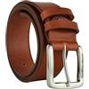 GianMarcoVenturi Cintura Uomo In Vero Cuoio, Made In Italy, Accorciabile, Alta 3,5 cm