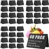 Abaigeal 40 mini lavagne nere da 10 x 7,5 cm, etichette per alimenti per feste di buffet, piccola lavagna da tavolo per matrimoni, buffet, compleanni, panetteria