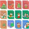 Giugio 24 pezzi taccuino di Natale piccolo, mini taccuini di Natale per bambini, diario con motivo a cartoni animati di Natale, pupazzo di neve Babbo Natale blocco di scrittura per taccuino