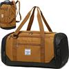 Laripwit Borsone da Viaggio da Uomo Donna 40L Medio Borsa Palestra Sportivo con Porta Scarpe Week-end Pernottamento per Viaggi, Campeggio - Sport Duffel Bag, Marrone