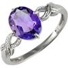 Ivy Gems - 117R0043-01/AMP, Anello in oro bianco (14 carati) con ametista, viola, 15 7/8