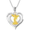 Twoowl Collana San Michele in argento Sterling 925 a forma di cuore con San Arcangelo Michele Arcangelo Proteggerci, amuleto cattolico, protezione religiosa, gioielli regalo per donne e mamme, argento