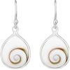 NKlaus Coppia di orecchini da 19 x 13 mm Shivas occhio in argento 925, orecchini da donna e bambini 15770, Argento sterling