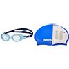 ARENA The One Junior Occhialini Nuoto Anti-Appannamento per Bambini, Occhialini Piscina con Ampie Lenti, Protezione UV & Classic Silicone Jr, Cuffia per Bimbi Unisex Bambini
