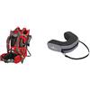 Ferrino Caribou, Porta bimbo, Bambino, Rosso, 6-24 mesi & Baby Carrier, Cuscino da Collo Bambino, Nero