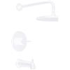 Delta Faucet Raincan T14469-BL-PP - Kit di finiture rotonde per vasca e doccia, set rubinetto per vasca da bagno, soffione doccia a pioggia, nero, kit di finiture per doccia Delta, nero opaco