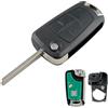 Heart Horse 433Mhz 2 Tasti Ricambio Chiave per Telecomando per Opel Vauxhall Astra H Zafira B Corsa Vectra Adam Cover Scocca Chiave Telecomando con PCF7941 Chip e Lama & Batteria (Valeo Sistema)