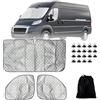 Sepzlly Protezione Solare per Parabrezza Auto Anteriore per FIAT Ducato, Camper, Tappetini Termici Interni, Ombra, Protezione Visiva, Protezione UV, Copertura Parabrezza Anteriore per Peugeot Boxer e