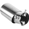 Akozon terminale scarico auto + tubo scarico finale marmitta Terminale di scarico per auto 1 pz Universale posteriore rotondo cromato in acciaio inox silenziatore di scarico automatico tubo di scarico tubo d