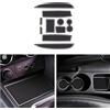 CDEFG Compatibile con Renault Clio 4 2013-2019, Tappetino Antiscivolo Antipolvere Antigraffio Tappetini in Gomma Portabicchieri per Interni Auto Accessori (Bianco)