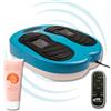 GYMFORM Massaggiatore per piedi GYMFORM Leg Action, Massaggio Shiatsu, con telecomando, 6 programmi/15 velocità per migliorare la circolazione e alleviare il dolore (Normale+Crema)