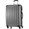 HAUPTSTADTKOFFER - ALEX - Set di 3 valigie, valigie rigide, trolley, bagaglio da viaggio opaco, set da viaggio, TSA, 4 ruote doppie (S, M e L), Argento