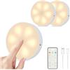 SOAIY 3PCS Lampade Tocco Ricaricabili con Telecomando a Distanza, Luce Notturna Installazione Magnetica, Regolazione Luminosa e Memoria, Luce con Timer per Camera da Letto