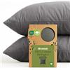 Dreamzie - 100% Cotone Biologico - Federe Cuscino Letto 30x30 cm Cotone Biologico - Set da 2 - Antracite - Federe Cuscino Letto 30x30 con Zip - Oeko-Tex