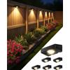FabStyl Luci Solari da Esterno, 6 Pezzi, Lampade Solari da Esterno da Giardino Tricolore, Impermeabili IP44, Luci Solari Per Scale, Gradini, Recinzioni, Cancelli e Cortili (Nero)