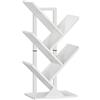 HOOBRO Libreria a Forma di Albero, Scaffale ad Albero, Portaoggetti a 4 Ripiani, Mobile da Studio, per Libri, CD, Stabile e Resistente, in Soggiorno, Ufficio, Camera da Letto, Bianco EWT04SJ01G1