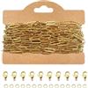 TOAOB THE ONE AND ONLY BABY TOAOB 5 Metri Catena in Acciaio Inox Oro Catene per Collana Fai da Te con Chiusure di Gioielli e Anellini per Bigiotteria Braccialetti 4x12 mm