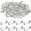 QUARKZMAN 120pz Perno Barra di Sicurezza 15mm Spilla di Chiusura Bianco Argento Spille di Bloccaggio Badge con Foro per Creazioni Fai Da Te Etichette Nome Badge Corsage Gioielli