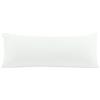 PiccoCasa Federa per cuscino per il corpo con chiusura a cerniera, federa per cuscino in microfibra spazzolata serie 1800, morbide federe lunghe per cuscini per il corpo, bianco neve, 50 x 120 cm.