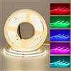 JOYLIT Striscia LED COB 24V RGBW 5M, RGB + 4000K Bianco Naturale Cambiamento di Colore 5 PIN Strip LED 784LEDs/M 19W/M Alta Luminosità 12MM Flessibile Multicolore Luce Strisce (Solo Striscia LED)