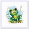 RIOLIS - Piccola Rana 2286, Punto croce 15x15cm, Punto croce kit da ricamare, Disegni da ricamare, Embroidery kit, Kit ricamo punto croce