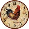 TAHEAT Agriturismo Gallo Orologio da parete Funziona a batteria Silenzioso Numeri arabi Orologio, Nazione Vintage Orologi da parete per la casa/Ufficio/Scuola, 20 cm