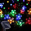 Kousee Stringa di luci solari da giardino, 12 m, 100 LED, luci per esterni, IP65, impermeabili, 8 modalità, luci floreali per patio, albero, cortile, prato, festa di Natale