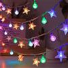 Colexy Catena Luminosa a Sfera, 6M 40LED Catena Luminosa a Sfera Luci Stelle Batteria, Luci di Decorazione Natalizia, Impermeabile, per esterni interni, Natale, matrimoni, feste, giardino (Colorato)
