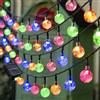 Micacorn Catena Luminosa Solare, Solare Cristallo Globo Luce 12 Metro 8 Modalità 100 LEDs Solare Impermeabile Luci Stringa per Esterno Case Giardini Decorazioni Natalizie Feste