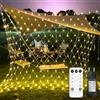 Artrastar Rete Luminosa Esterna 2x2m 144 LED Catena di Luci Esterna Con Spina IP44 Impermeabile 8 Modalità Timer Per Illuminazione Natalizia Interna Cespugli Giardino Stanza Balcone Muro Bianco Caldo
