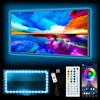 HEXJOSGL Luce LED per TV, striscia luminosa a LED da 4 m per TV da 40-55 pollici, retroilluminazione TV RGB posteriore, sincronizzazione musica Bluetooth APP e telecomando, striscia luminosa