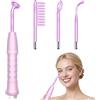 ROMMQB Alta Frequenza Viso, ROMMQB Professionale Bacchetta ad Alta Frequenza, 4 In 1 Portatile Macchina Facciale ad Alta Frequenza di Argon Della Luce Viola per Acne, Fermezza, Rughe, Crescita dei Capelli