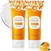 OPEIXSAYKOC Esfoliante viso naturale all'arancia, Gel esfoliante arancione naturale, Pulizia Profonda e Idratazione per Viso e Corpo, gel esfoliante, nutre e dona (2 pezzi, 100g)