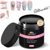 EBANKU 100g Colla gel solida per unghie, EBANKU 3 in 1 adesivo ultra forte per unghie finte, unghie acriliche e nail art 3D, richiede polimerizzazione con fotopolimerizzazione UV/LED per una finitura dura