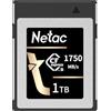 Netac CF2000 1TB Scheda di memoria CFexpress Tipo B PCIe Gen 3 * 2 NVMe1.4 Lettura massima 1750MB/s Scrittura massima 1650MB/s per fotografi professionisti e videografi Vloger (oro nero)