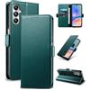Yunubeyii Cover Libro per Samsung Galaxy A05S,Verde | Blocco RFID,Luxury PU Pelle,Portafoglio,Card Holder,Magnetic Phone Custodia,Kickstand,Protettiva,Antiurto