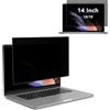 RanBluu 14 Pollici Filtro Privacy Premium, Filtro Privacy Premium & Filtro Anti Luce Blu, Rimovibile Pellicola de Protezione per Filtro Monitor/Laptop Computer (14 pollici 16:10)