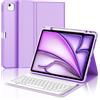 IVEOPPE Tastiera iPad Air 13 M4 2026/M3 2025/M2 2024, Cover Tastiera Italiano QWERTY Magnetico Staccabile Bluetooth con Portapenna per iPad pro 12.9 3-6 Gen 2022/2021/2020/2018, Viola Chiaro