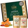 CAMINO DE CABRAS Tisane Confezione Regalo SLIM TEA + DETOX TEA - Tisana Drenante Forte, Detox Fegato e Intestino, Tisana Depurativa - Tè verde, Zenzero, Mate, Equiseto, Curcuma, Tarassaco, Ananas, Cardamomo - 2x 100g