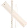 Mtzmy Flauto dolce per bambini principianti soprano impugnatura tedesca, flauto a 8 fori per adulti, registratore con custodia, penna per la pulizia e istruzioni (2 beige)
