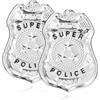 MAOSHYMS Distintivo Polizia,Accessori Polizia Gioco di Accessori di Polizia per Carnevale Giochi di Ruolo Halloween (Argento)
