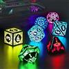 ZHOORQI Set Dadi D&D per Dungeons and Dragons Dadi DND Luminosi Ricaricabili con Scatola di Ricarica Dadi Poliedrici LED Dice DND Dice Set (RGB-Shackles)