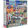 Eeboo - Puzzle 1000 pezzi Natale Á Parigi - Puzzle adulto 1000 pezzi Scena Di Natale sotto la neve - Dimensioni 58,5 cm x 58,5 cm