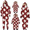 Generico Pigiama Natale Famiglia Tute Comodo Pigiama Invernale Donna Tuta Invernale Tutta la Famiglia Completo per Natale Con Cappuccio Tute Intero Lungo Pigiami Intero per Uomo Donna Bambino Regalo Natalizio1